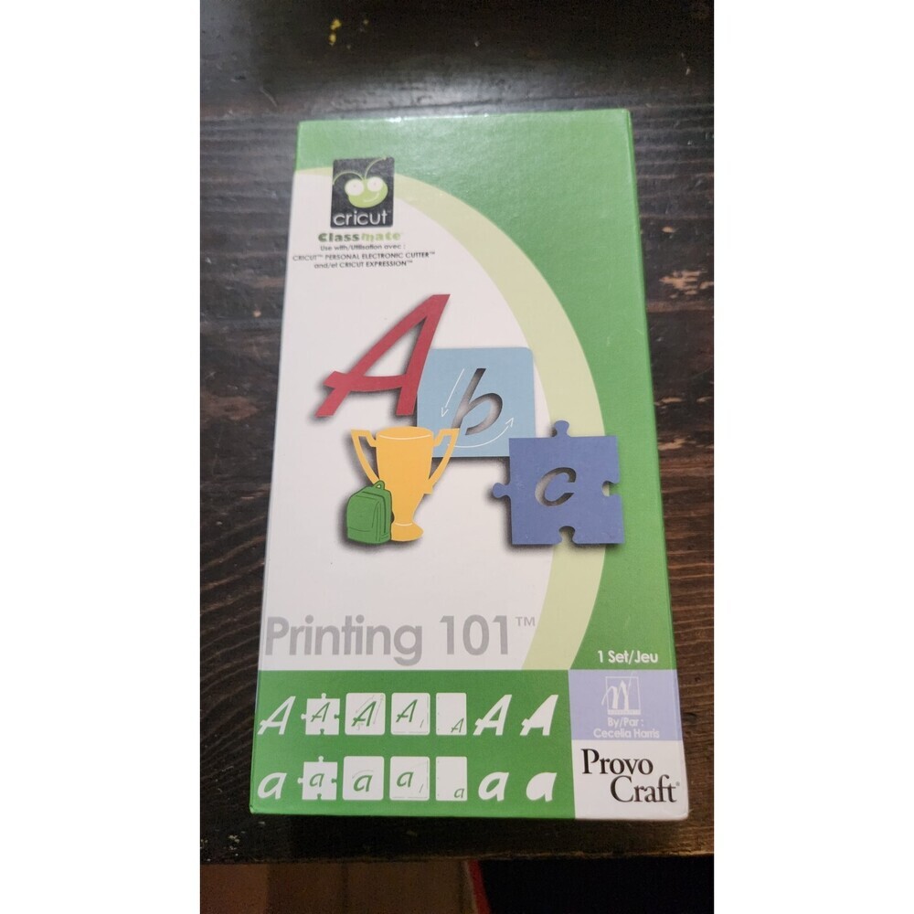Cricut Cartridge Abc - Printing 101, 29-0393 Complete ~ Pre-owned Diecuts, Provo
